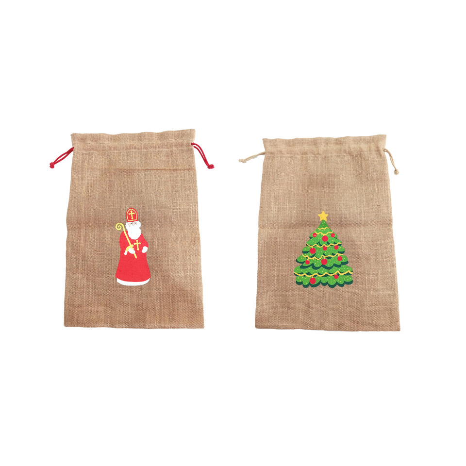 Weihnachts-Jutesack, 35 x 50 cm, sortiert