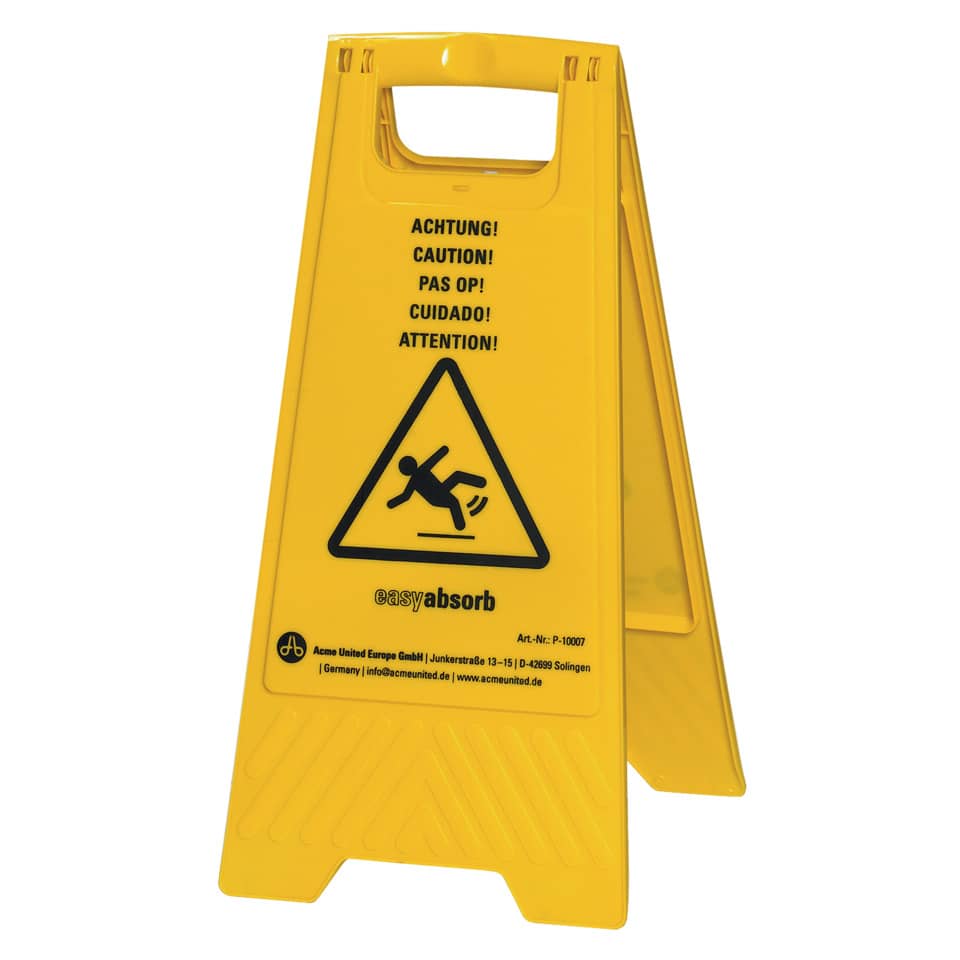Warnschild "Achtung" - Gefahrenhinweis Rutschgefahr