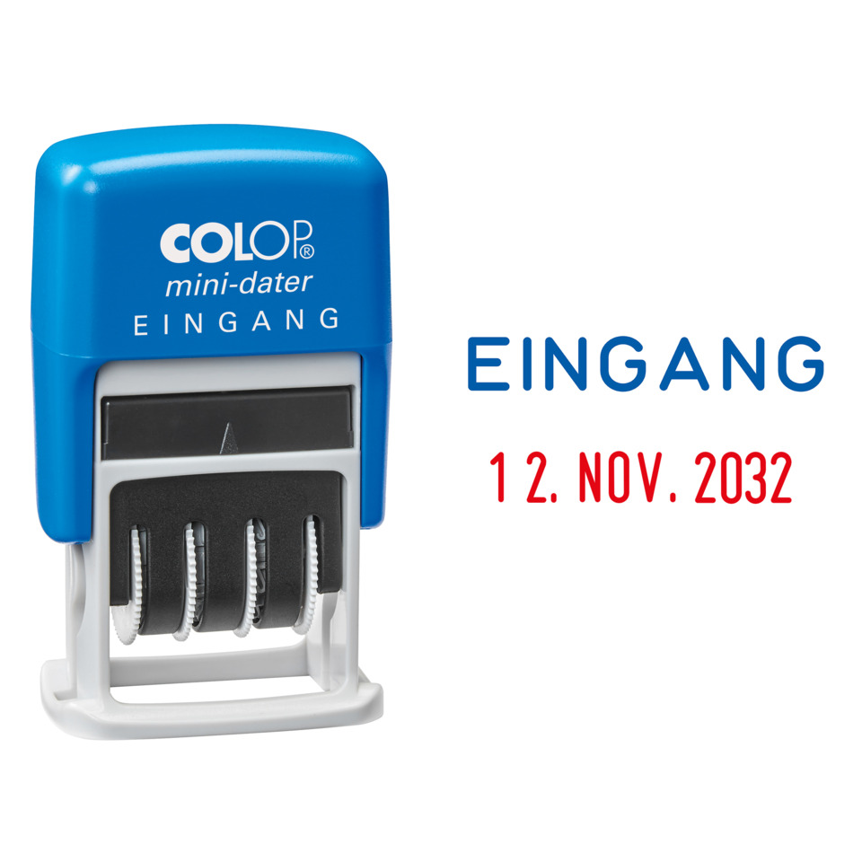 Mini-Dater - Datumstempel + Text EINGANG