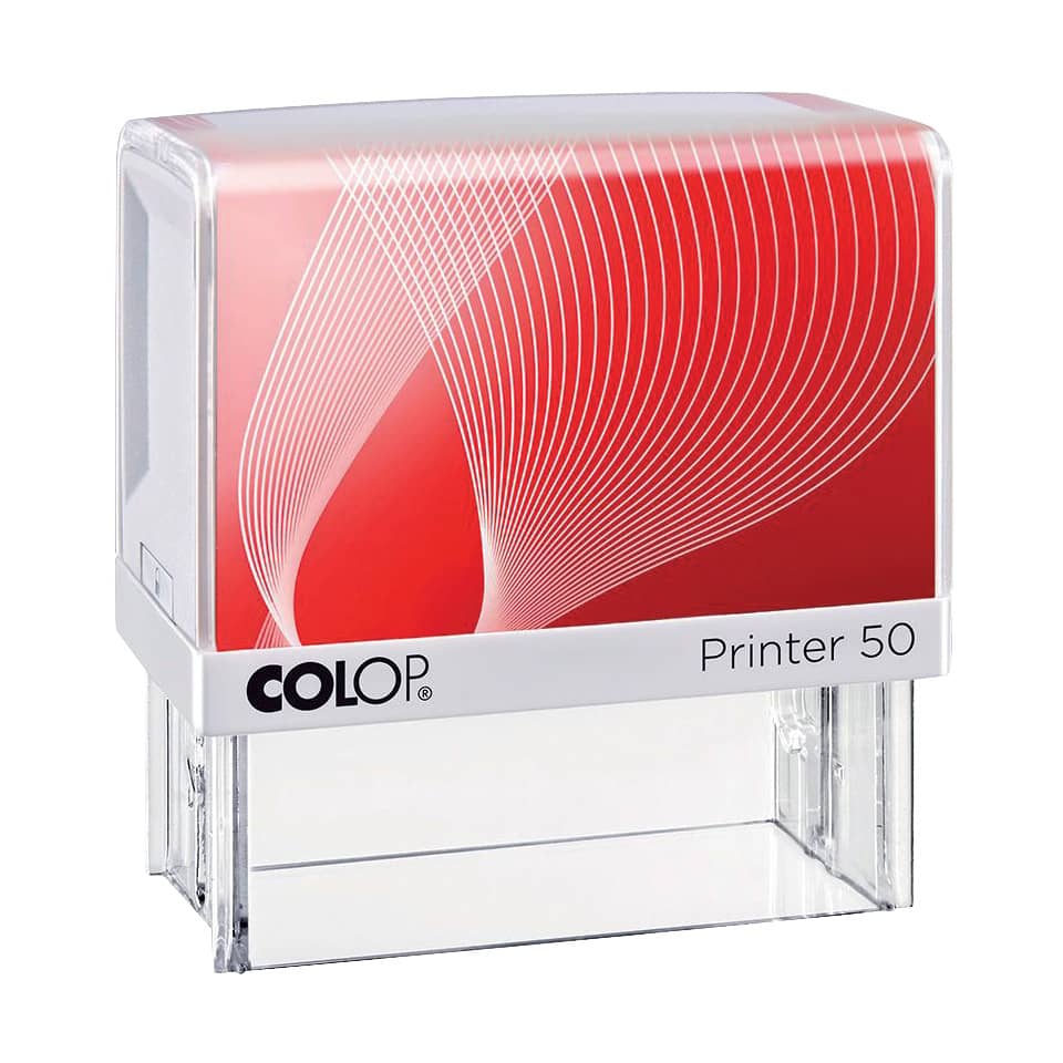 Printer 50 mit Logo - für max. 7 Zeilen mit Logo, 30 x 69 mm