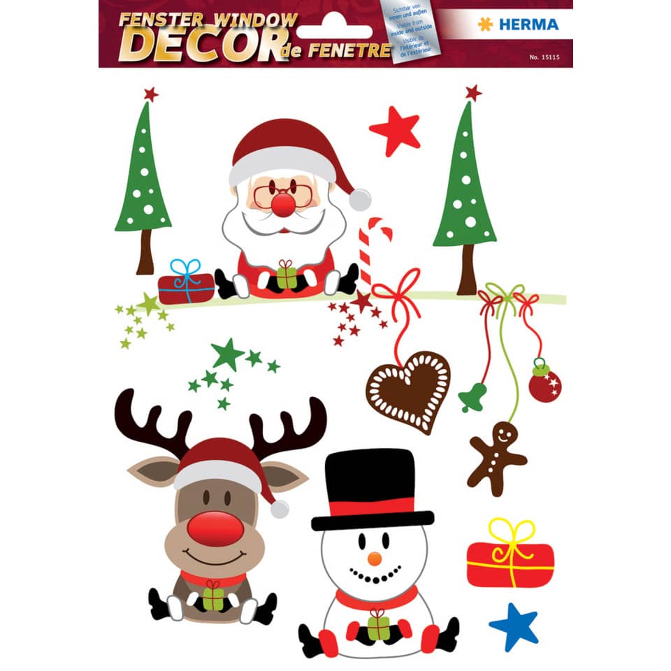15115 Fensterbilder Weihnachtsfreude - 7 Stück