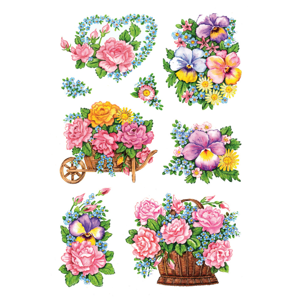 3354 Sticker DECOR Nostalgische Blumentöpfe