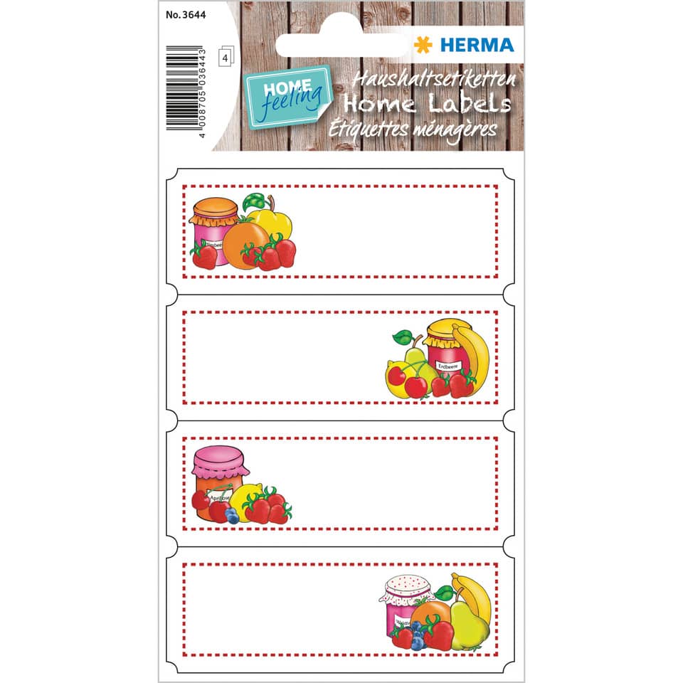 3644 Küchenetiketten Fruchtauswahl