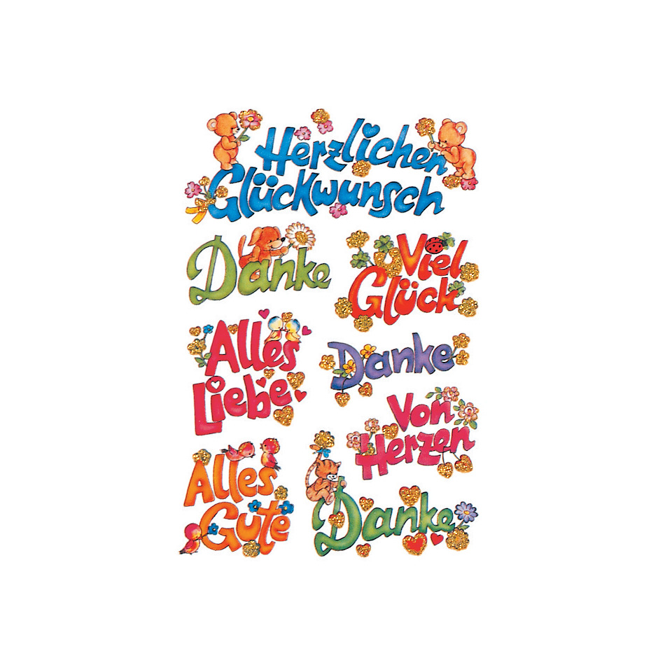 3813 Sticker DECOR Glückwünsche, beglimmert