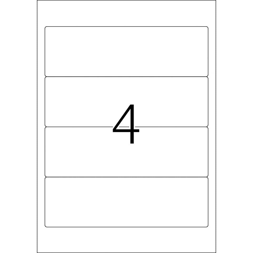 5123 Ordneretiketten A4 weiß 192x59 mm Papier matt blickdicht 100 St.