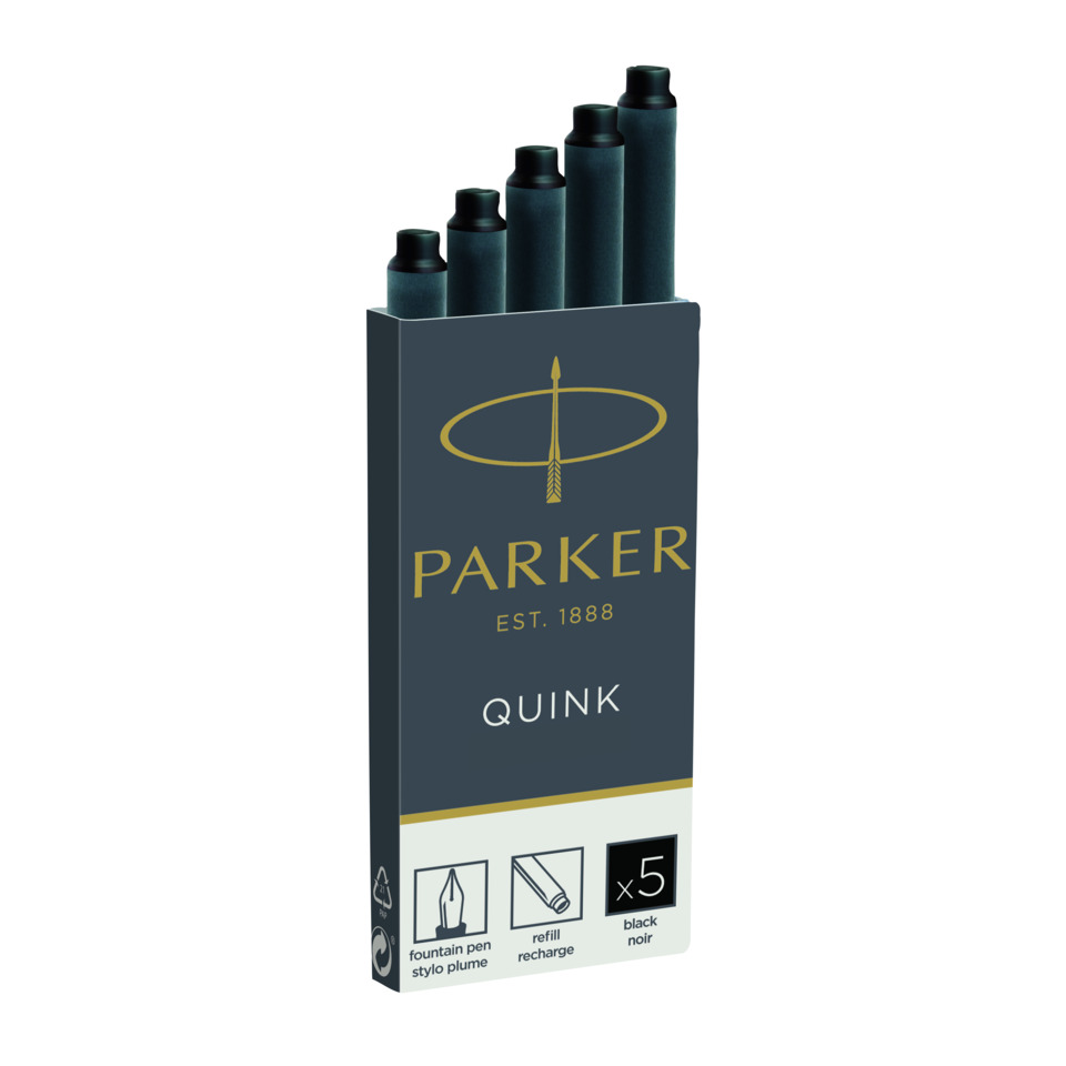 Tintenpatrone Quink - schwarz, 5 Patronen