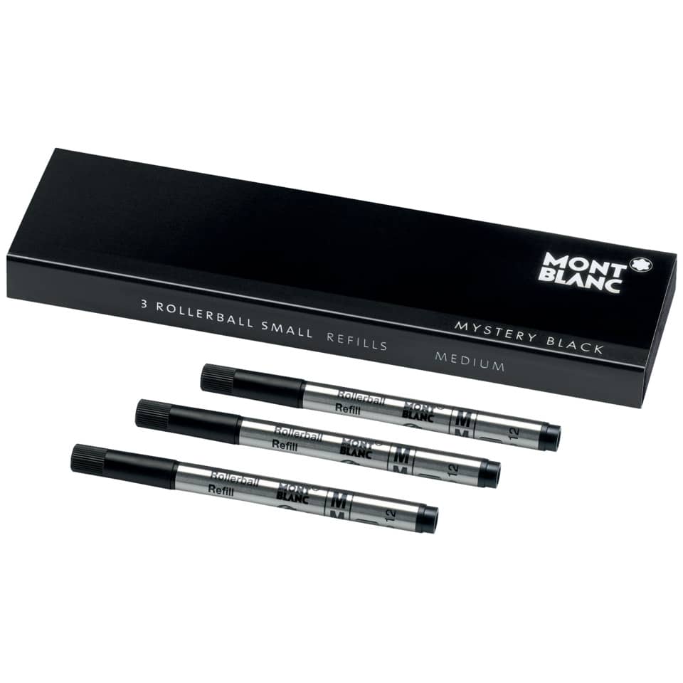 Tintenrollermine Mozart - M, small, mystery black, 3 Stück