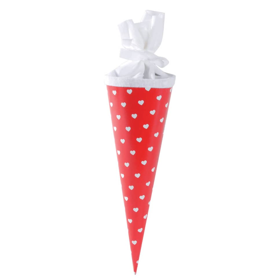 Schultüte Herzen - rund, 35 cm