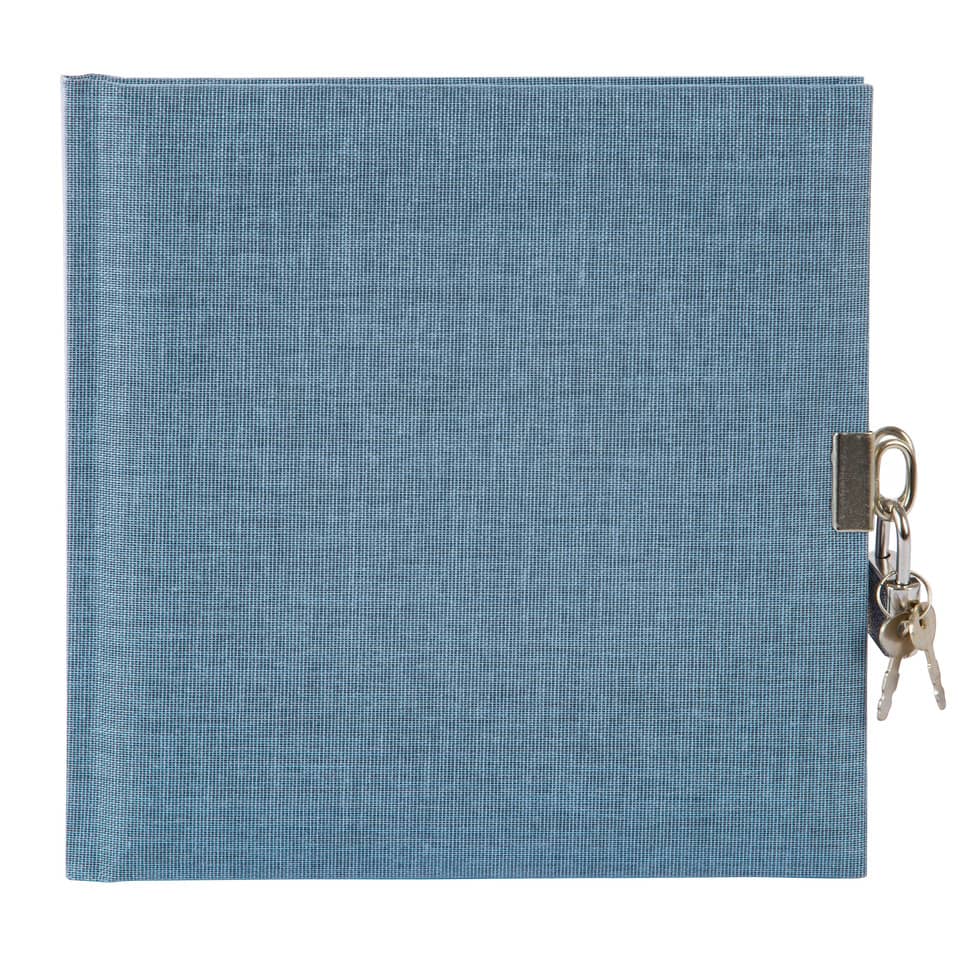 Tagebuch Summertime - 96 Seiten, 16,5 x 16,5 cm, blau/grau