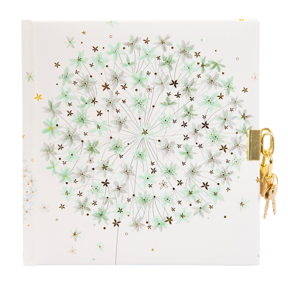 Tagebuch gentle Flower - 16,5 x 16,5 cm