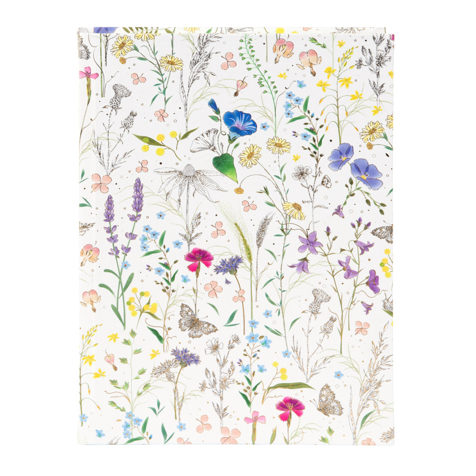 Notizbuch Summer Meadow white - A5, 200 Seiten, blanko