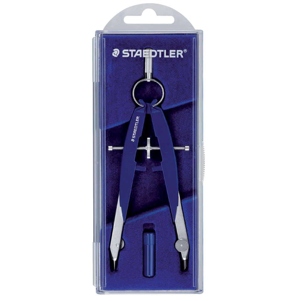 Geometriezirkel Mars® comfort - Ø 225 mm, 154 mm, silber/blau