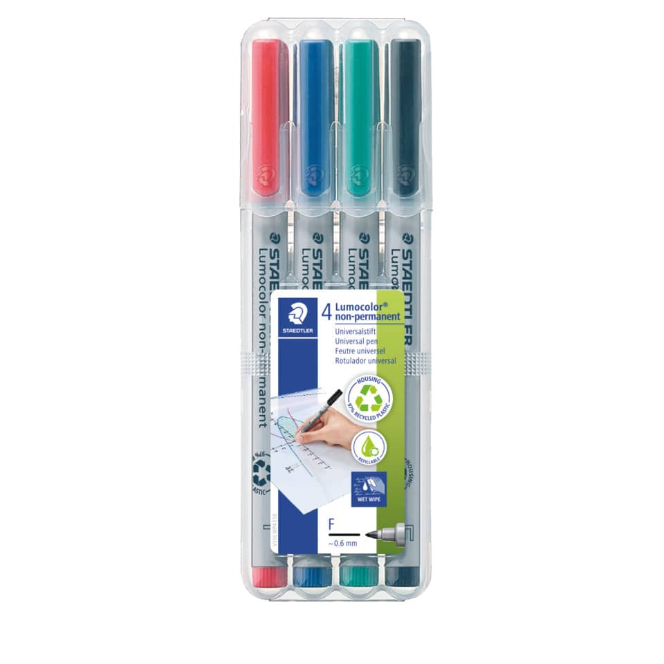 Feinschreiber Universalstift Lumocolor® - non-permanent, F, 4 Farben