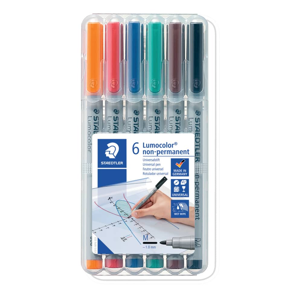 Feinschreiber Universalstift Lumocolor® - non-permanent, M, 6 Farben
