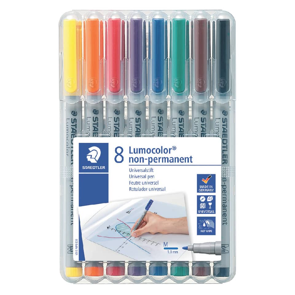 Feinschreiber Universalstift Lumocolor® - non-permanent, M, 8 Farben