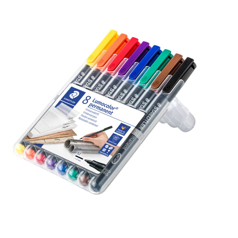 Feinschreiber Universalstift Lumocolor® - permanent, M, 8 Farben