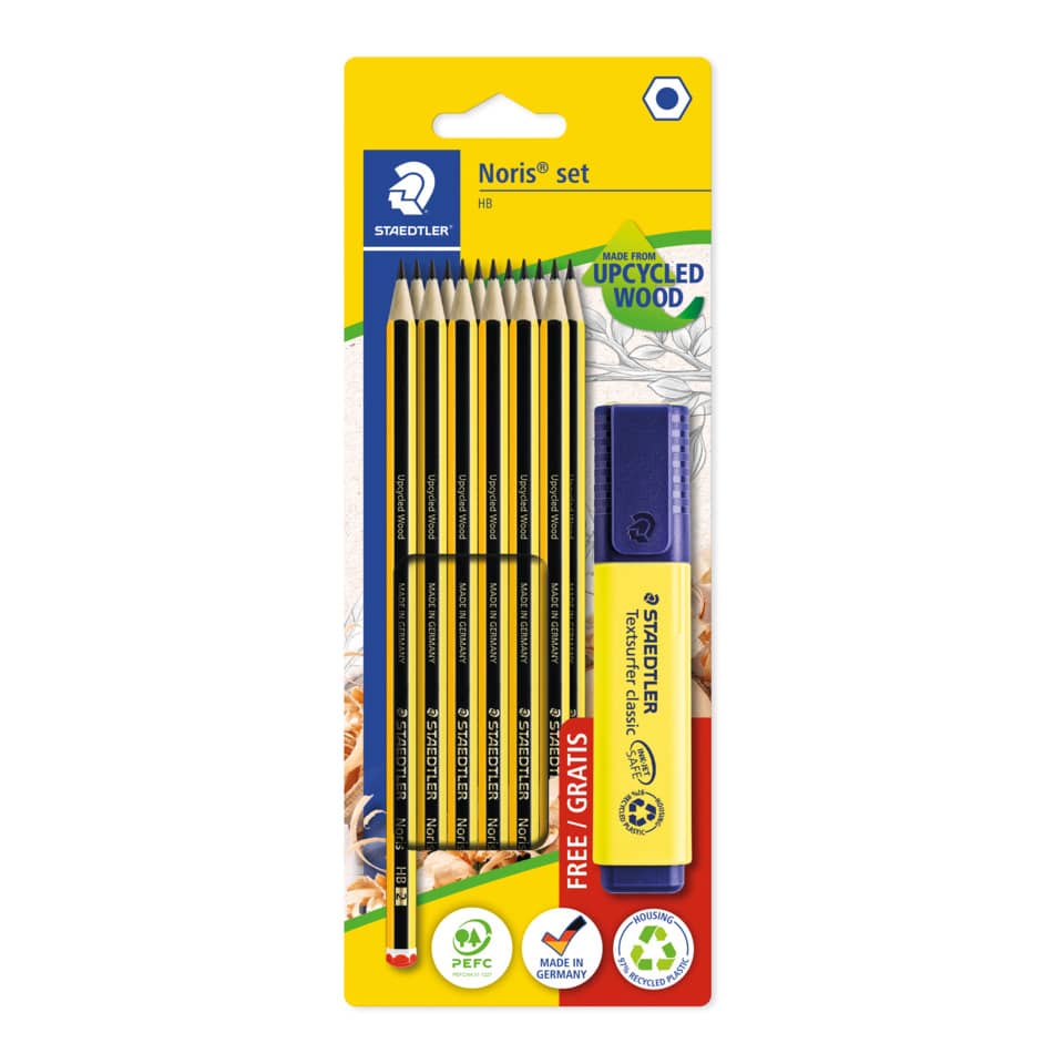Noris® Bleistift 120 - HB, 12er Promoset inkl. Textsurfer