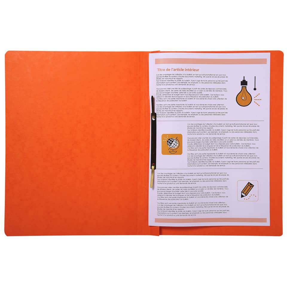 Schnellhefter - A4, 350 Blatt, Colorspan-Karton, 355 g/qm, orange