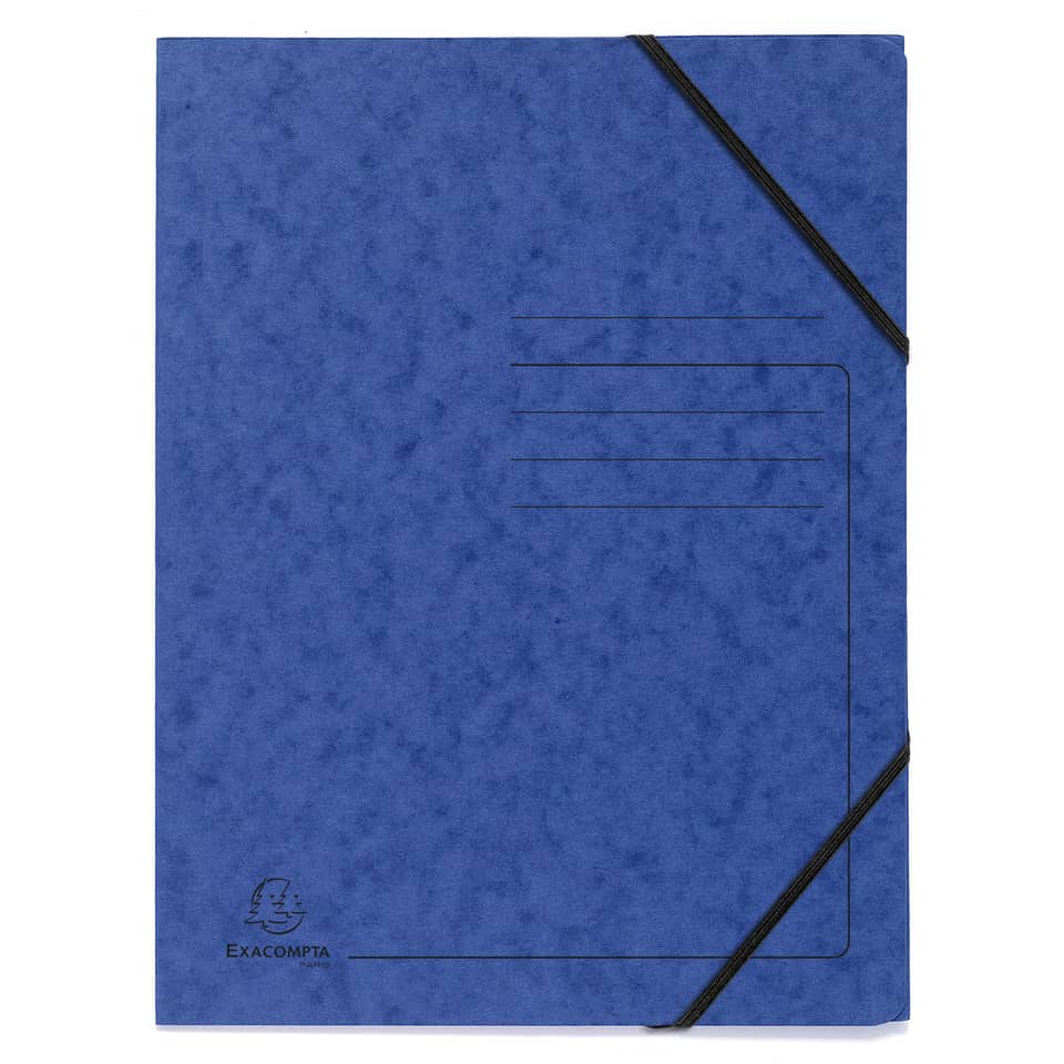 Sammelmappe - A4, 355 g/qm, Gummizug, blau