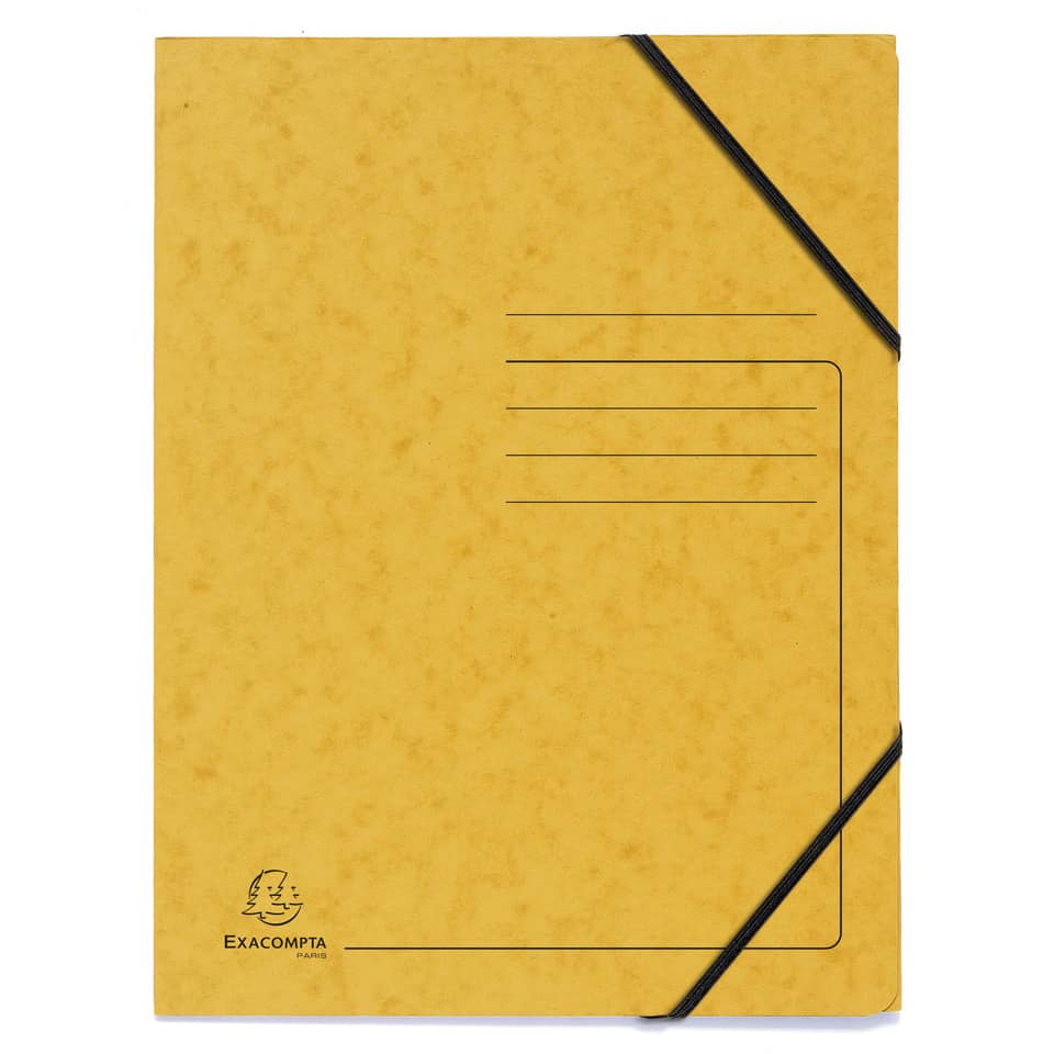 Sammelmappe - A4, 355 g/qm, Gummizug, gelb