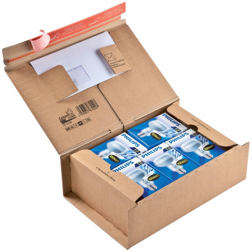 Paket Versandkarton 365 x 235 x 120 mm, braun