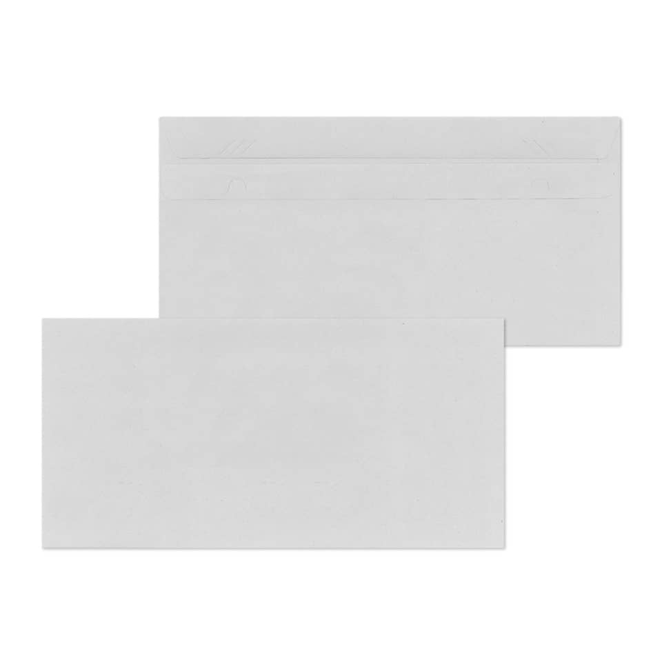 Briefumschläge Recycling - DIN lang (220x110 mm), ohne Fenster, selbsklebend, 75g/qm, 1.000 Stück
