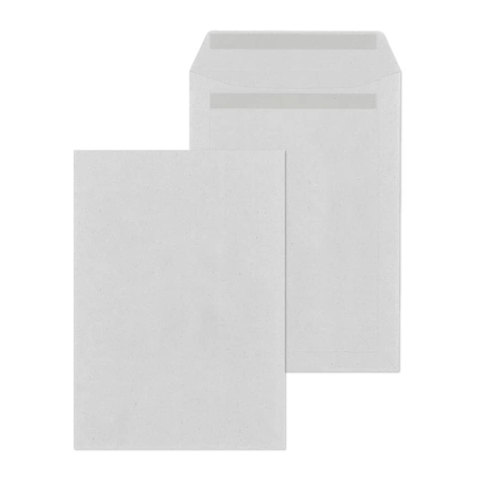 Versandtaschen Recycling - C4, ohne Fenster, selbstklebend, 90g/qm, 250 Stück