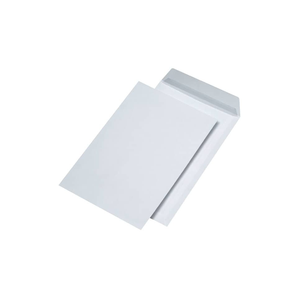 Versandtaschen C4, blickdicht, ohne Fenster, haftklebend, 120 g/qm, weiß, 250 Stück