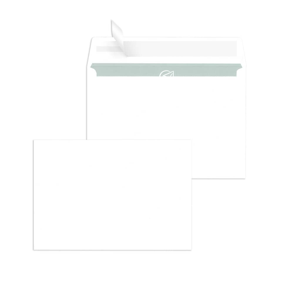 Briefumschläge C6 (162x114 mm), ohne Fenster, haftklebend, 80 g/qm, 1.000 Stück