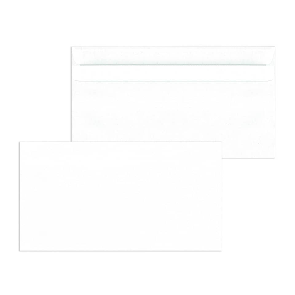Kompaktumschläge ohne Fenster (229x125 mm), selbstklebend, 75 g/qm, 1.000 Stück