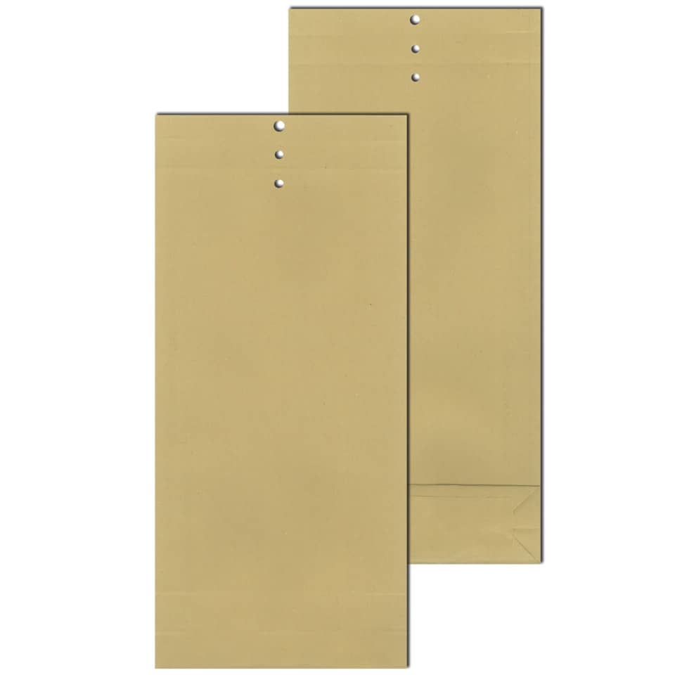 Musterbeutel 120x305x50 mm, 120 g/qm, braun, 250 Stück