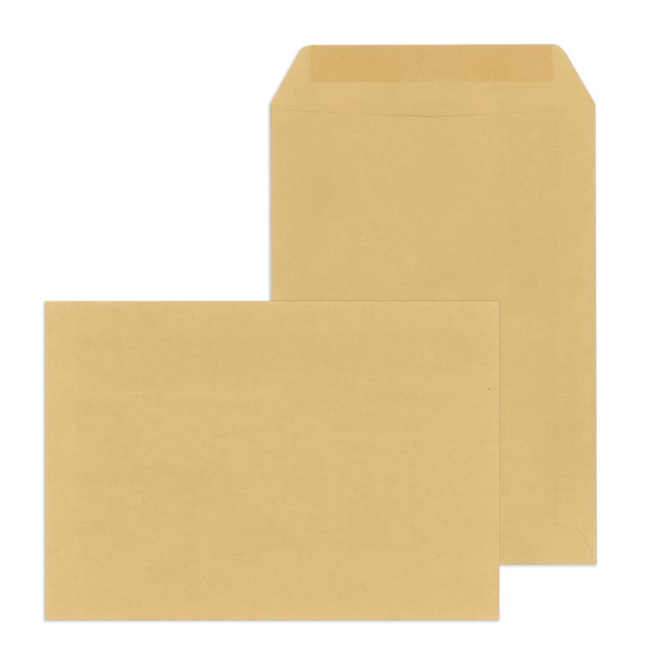 Versandtaschen B5 , ohne Fenster, gummiert, 90 g/qm, braun, 500 Stück
