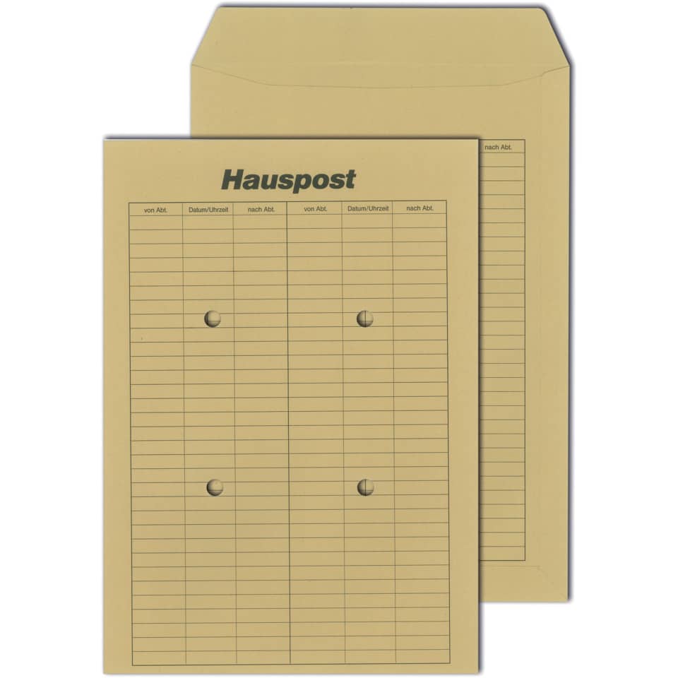 Hausposttaschen Recycling - C4 , 110 g/qm, braun, 250 Stück