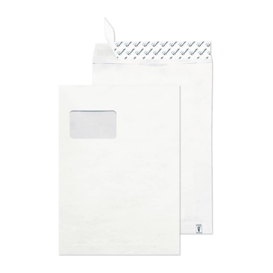 Versandtaschen - C4, mit Fenster, 54 g/qm, weiß, 100 Stück