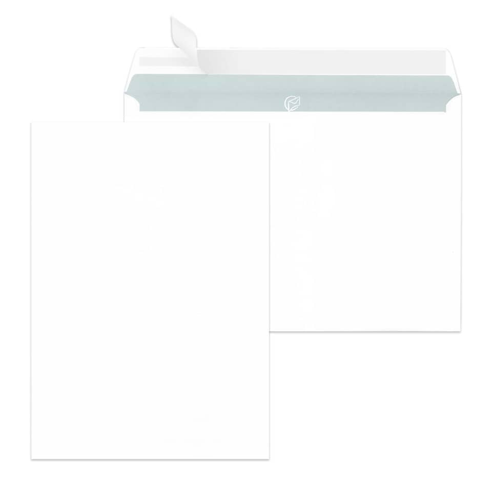 Versandtaschen C4, ohne Fenster, haftklebend, 100 g/qm, weiß, 500 Stück