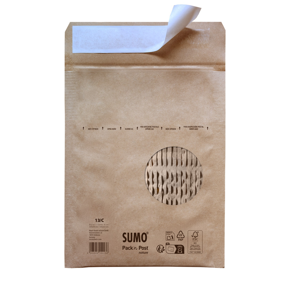 Papierpolstertasche C - 145 x 215 mm, braun