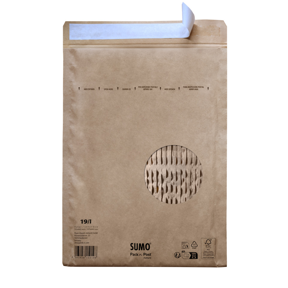 Papierpolstertasche I - 295 x 445 mm, braun