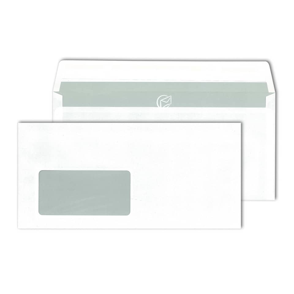 Briefhülle - C5/6, weiß, haftklebend, Innendruck, 80 g/qm, 500 Stück