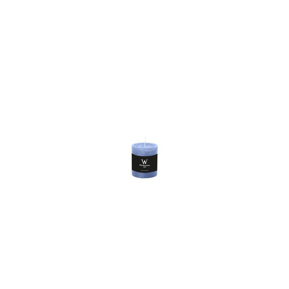 Stumpenkerze - 80 x 68 mm, graublau