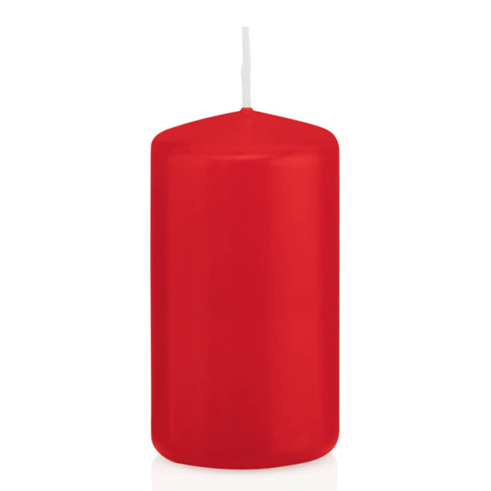 Stumpenkerze - 120 x 60 mm,  rot
