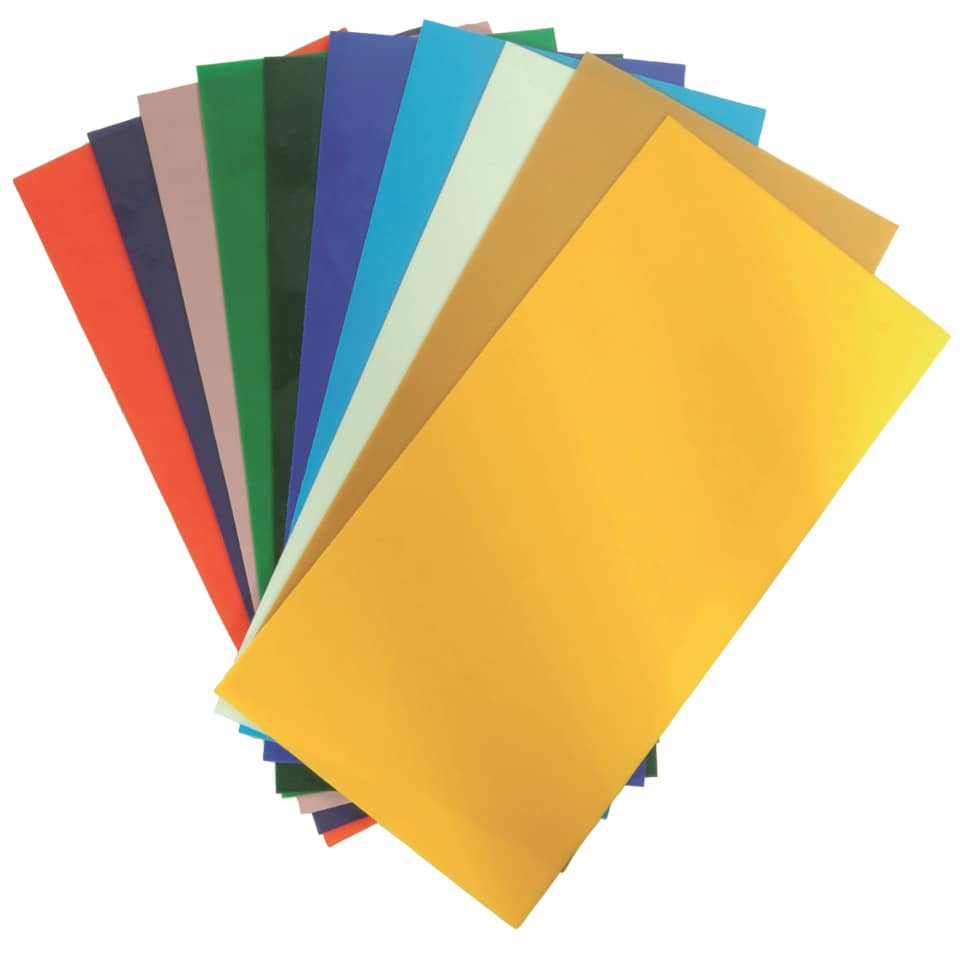 Verzierwachsplatte - 200 x 100 mm, uni, 10 Stück sortiert