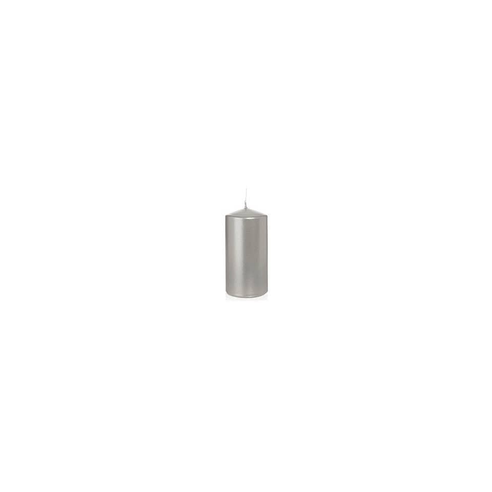 Stumpenkerze - 120 x 60 mm,  silber