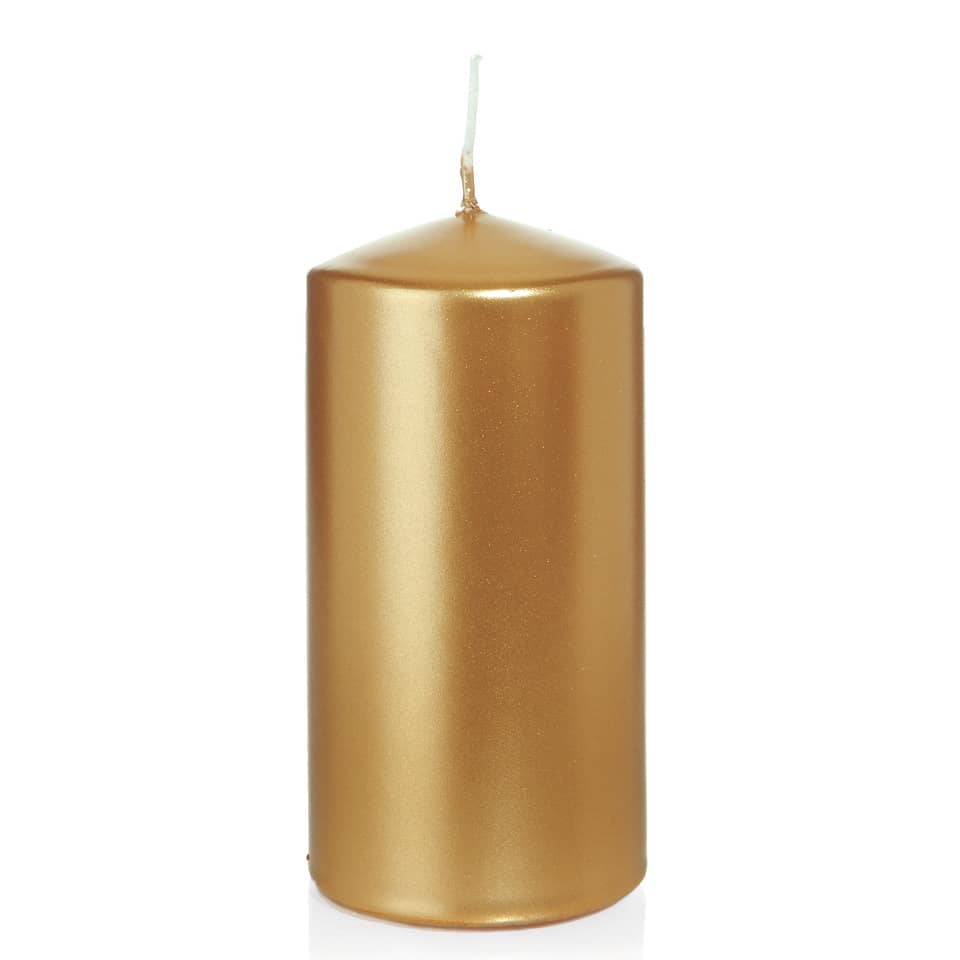 Stumpenkerze, 120x60mm, gold