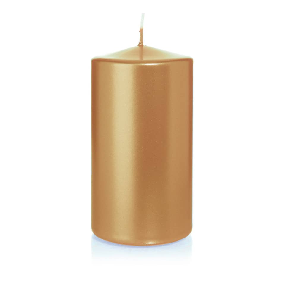 Stumpenkerze - 130 x 70 mm, gold