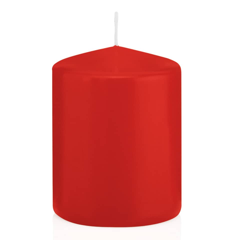 Stumpenkerze, 80x60mm, rot