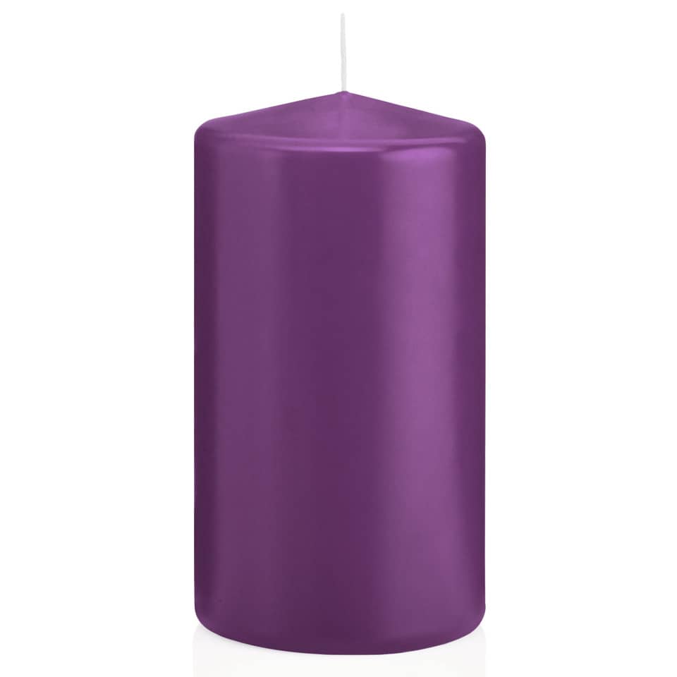 Stumpenkerze, 130x70mm, brombeer