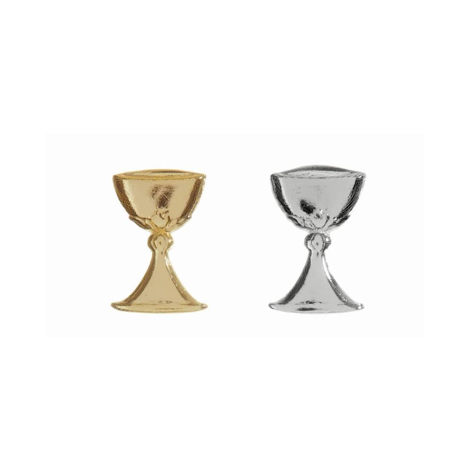 Verzierornament Kelch - 35 x 25 mm, 1 Stück, silber