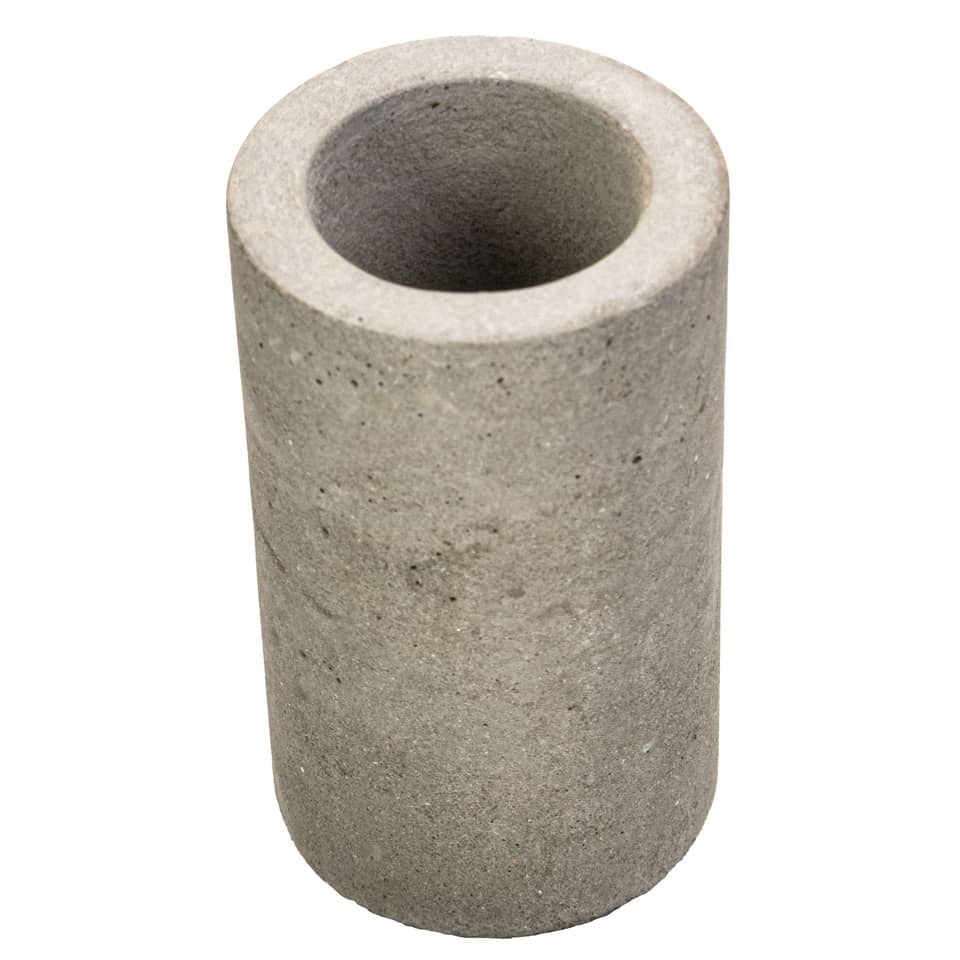 Kerzenhalter 2in1, Betonoptik, 100x60mm, grau