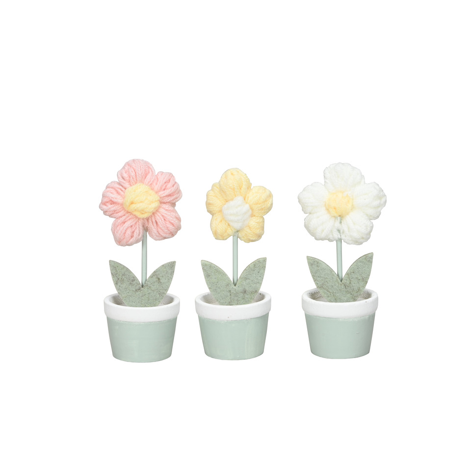 Dekoblume im Topf, 4 x 9,5 cm, sortiert