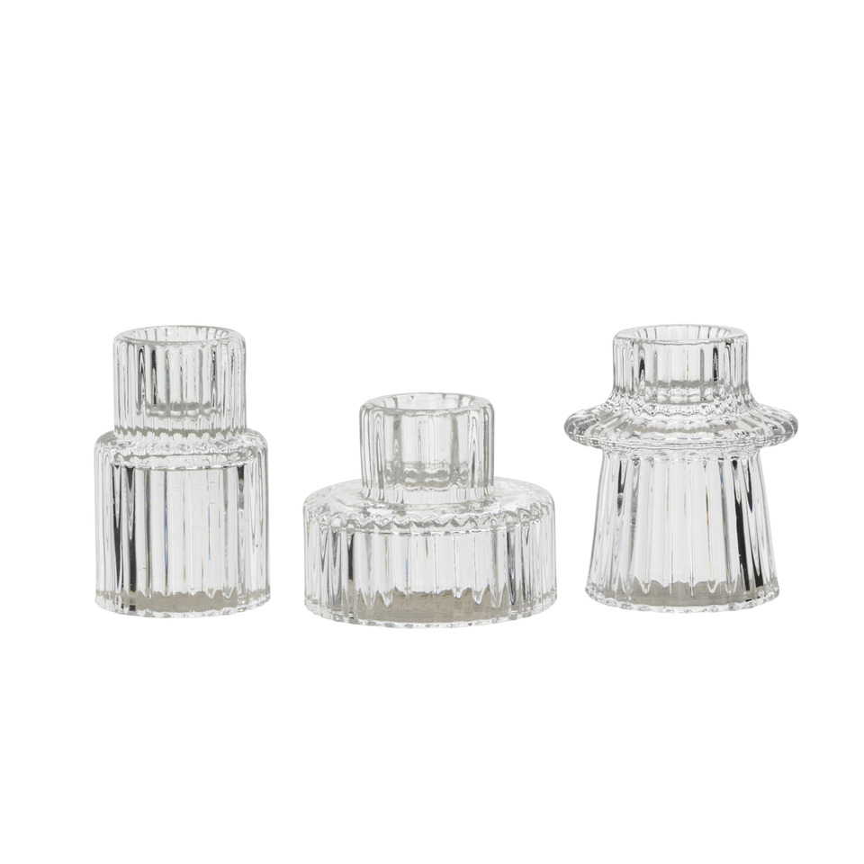 Kerzenhalter, Glas, klar